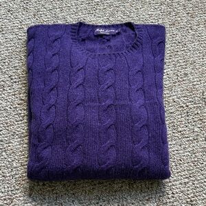 Ralph Lauren Purple Label Deep Purple Cashmere Sweater